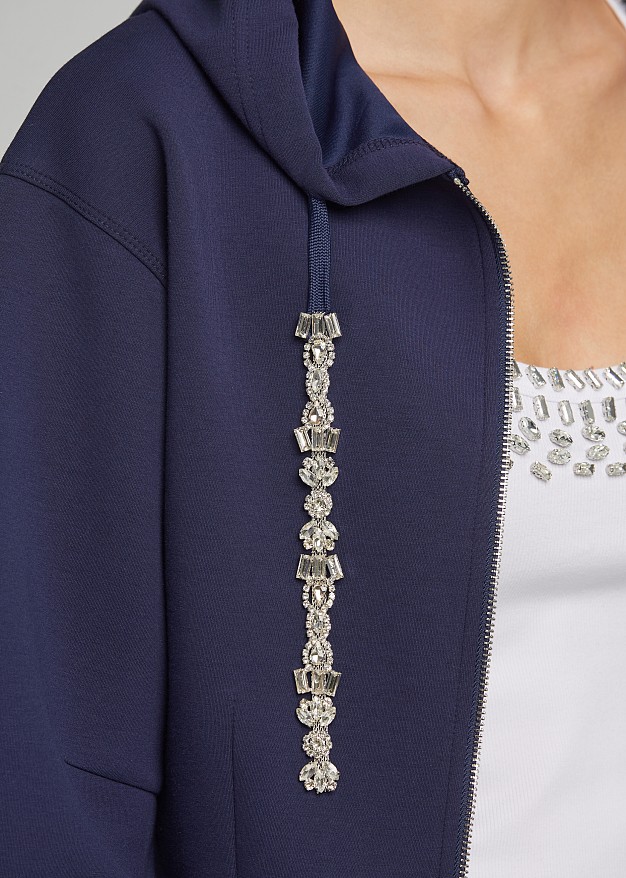Short tracksuit jacket with hood