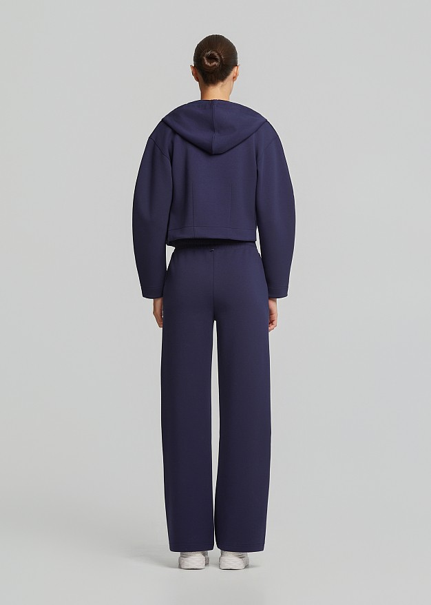 Short tracksuit jacket with hood