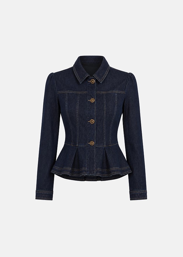 Peplum denim jacket