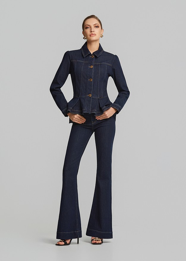 Peplum denim jacket