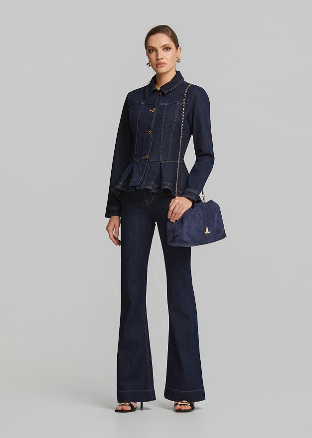 Peplum denim jacket