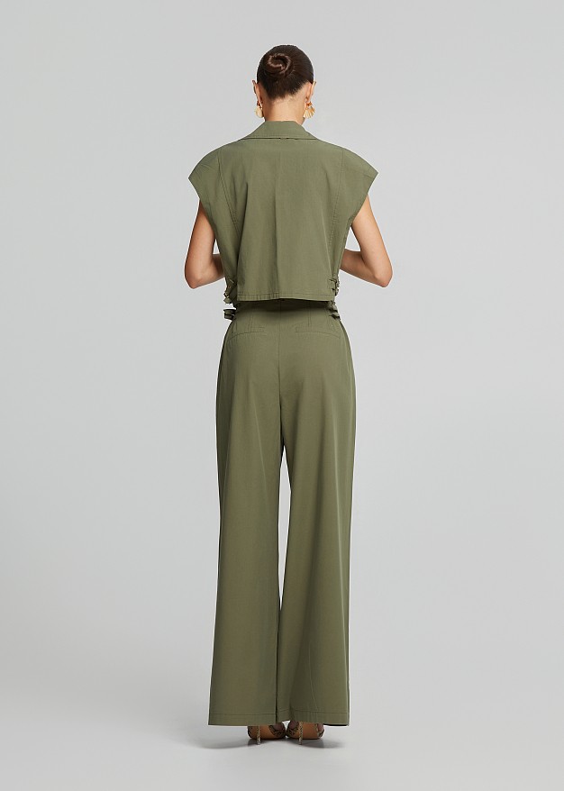 Wrap vest-style blouse