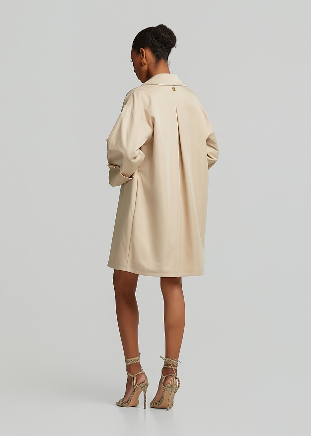 Flared trench coat
