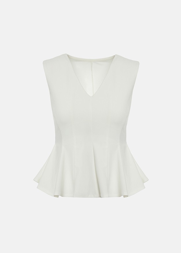 Αμάνικη μπλούζα peplum