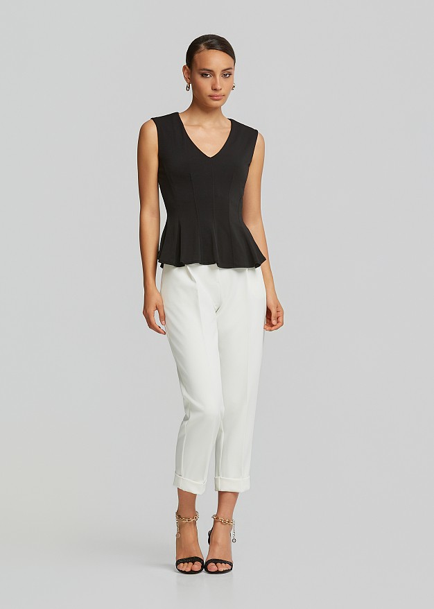 Αμάνικη μπλούζα peplum