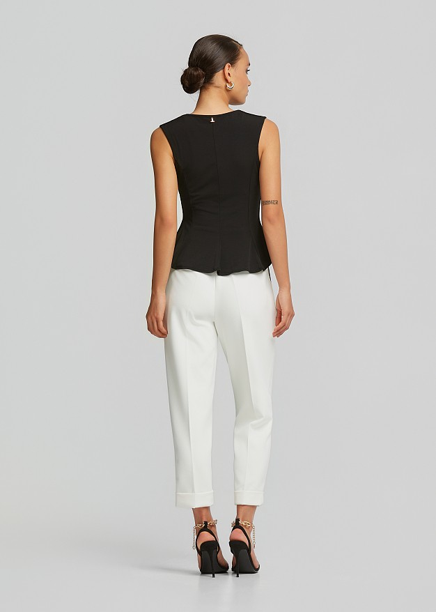 Αμάνικη μπλούζα peplum