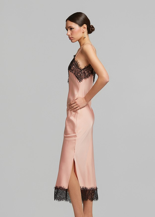 Lingerie dress with decorative lace