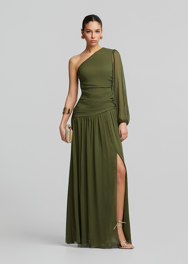 Maxi one-shoulder dress