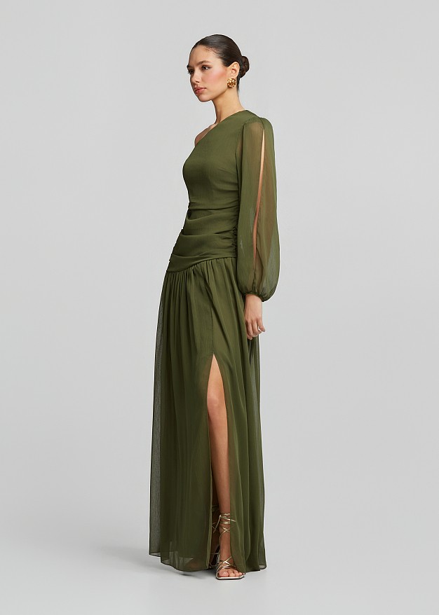 Maxi one-shoulder dress