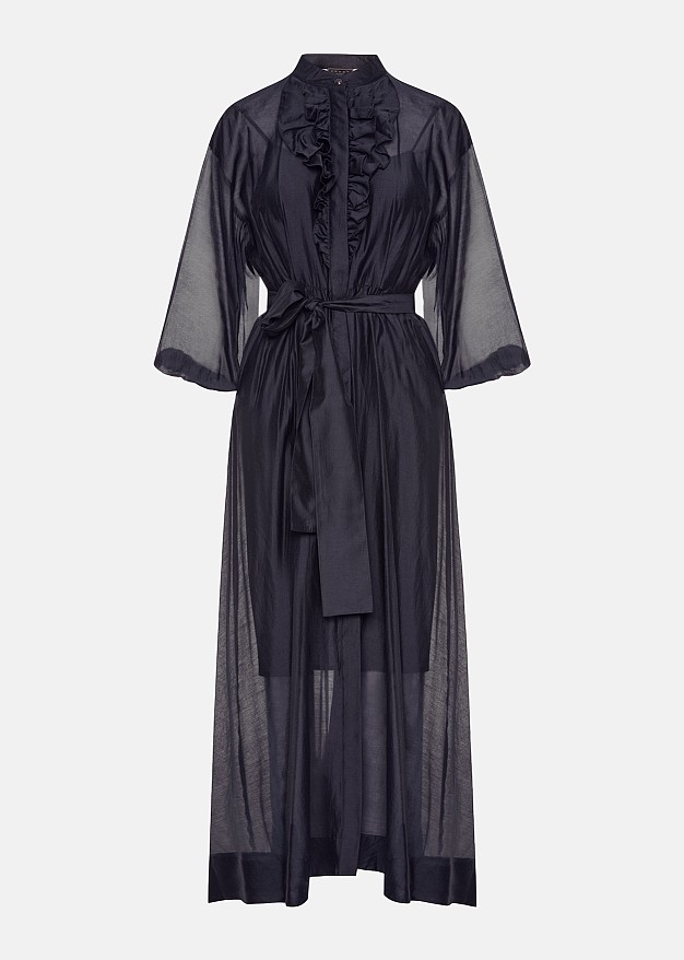 Rochie-cămașă cu volane