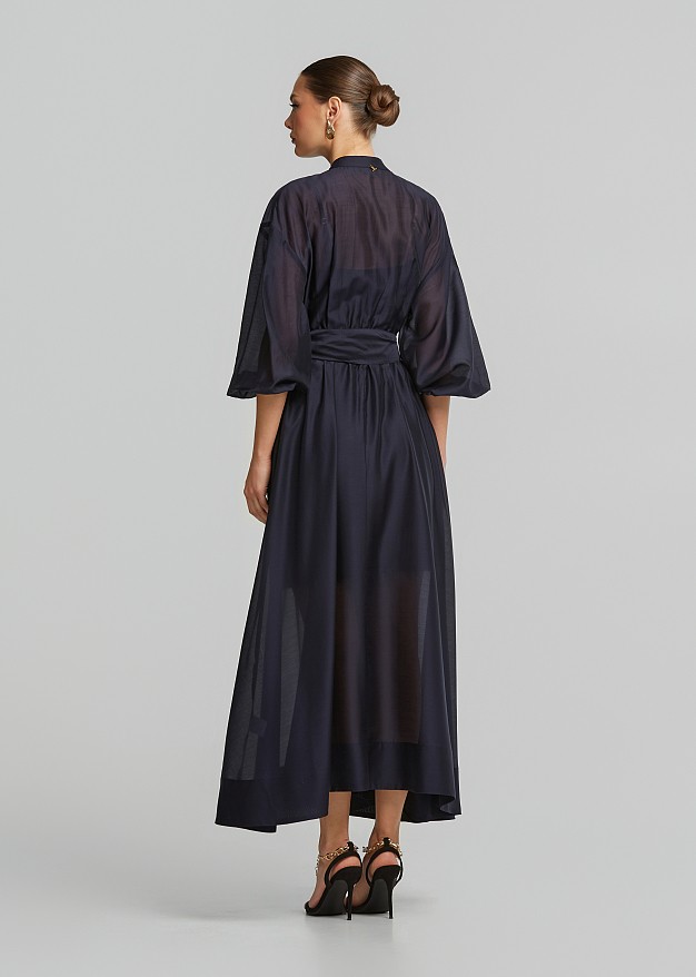 Rochie-cămașă cu volane