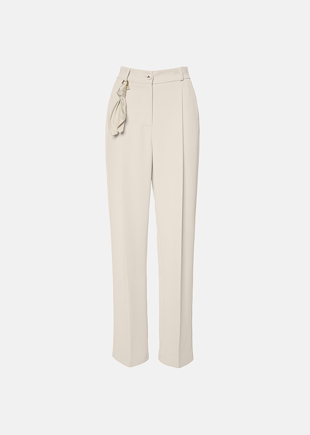 High waisted scarf trousers