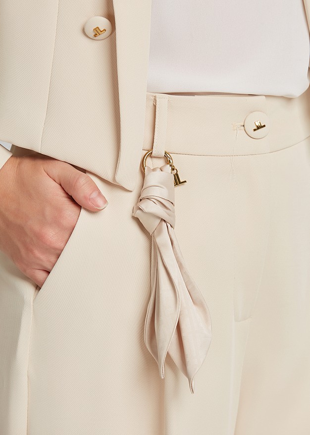 High waisted scarf trousers