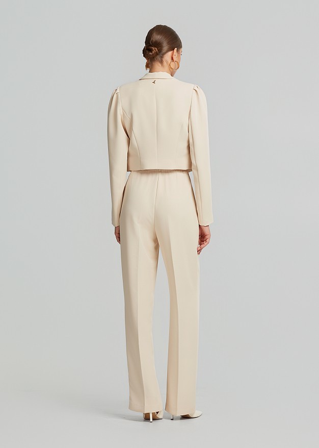 High waisted scarf trousers