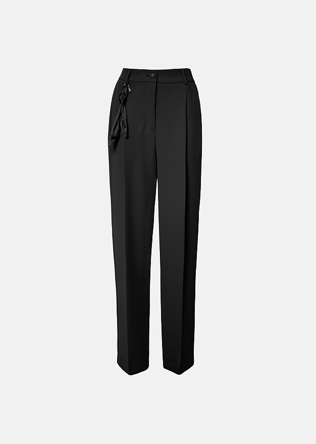 High waisted scarf trousers