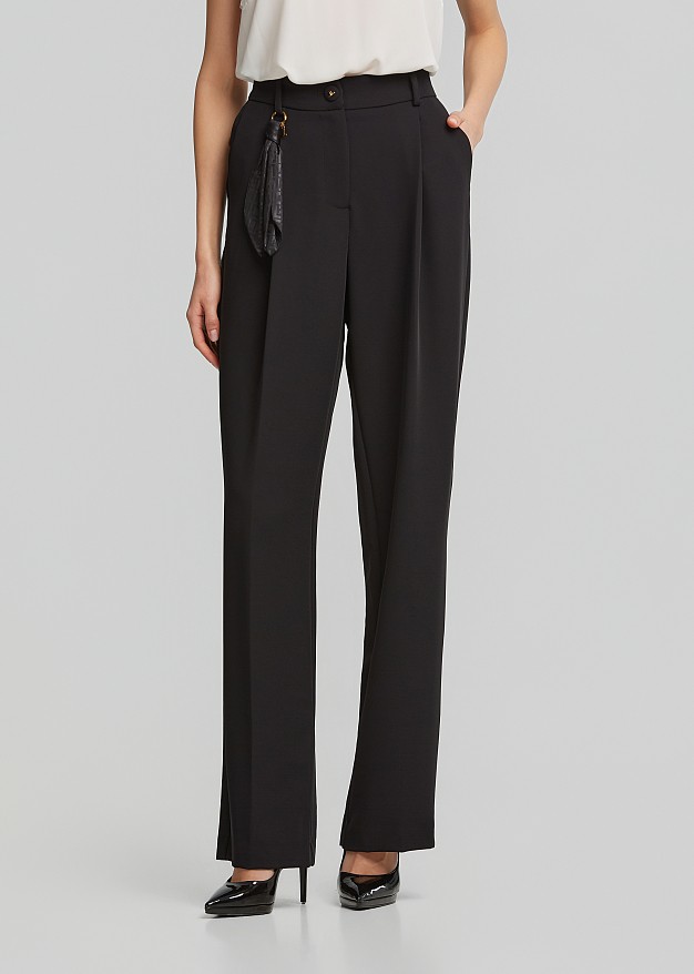 High waisted scarf trousers