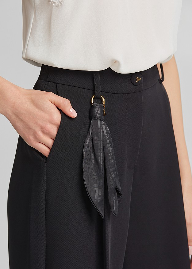 High waisted scarf trousers