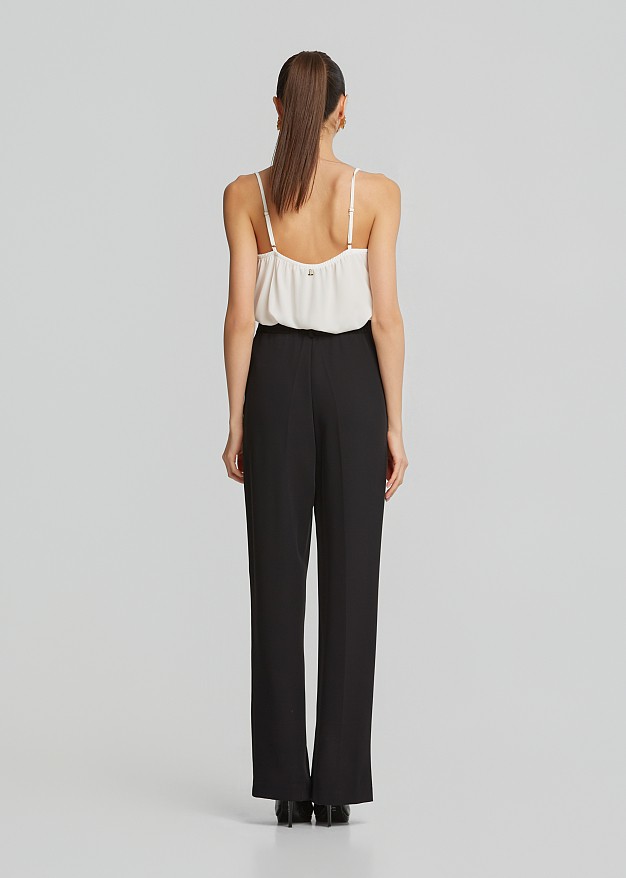 High waisted scarf trousers