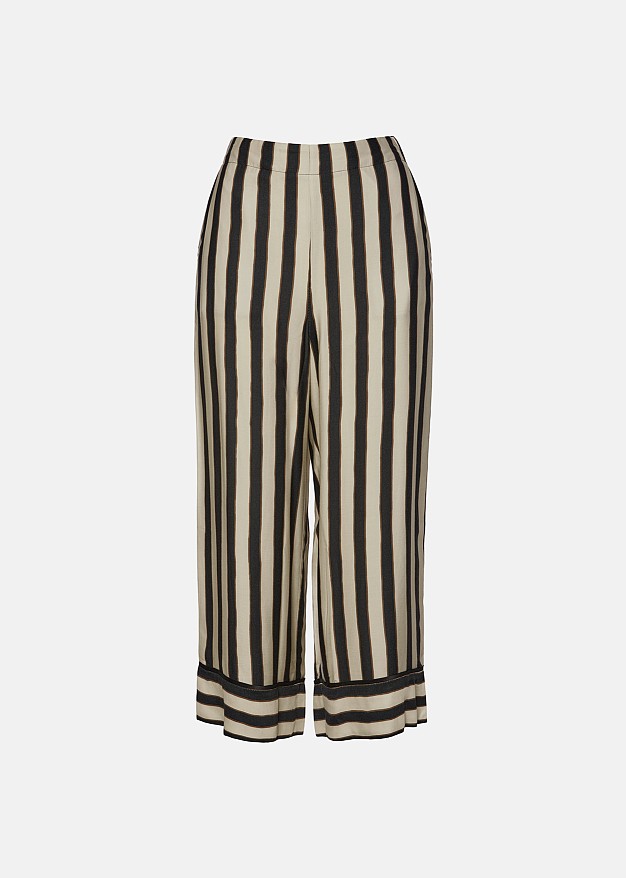 Striped cropped trousers