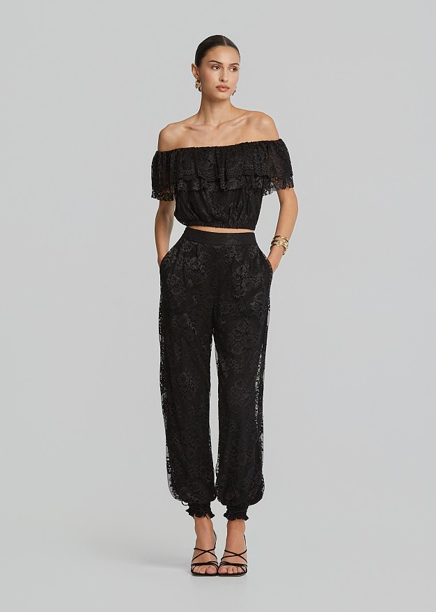Lace harem pants