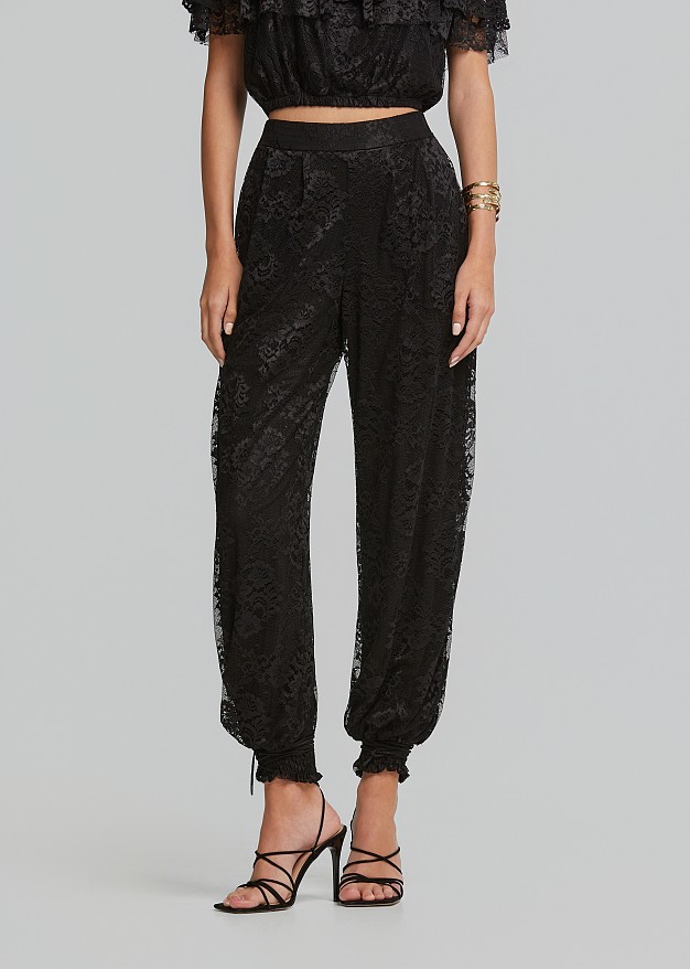 Lace harem pants