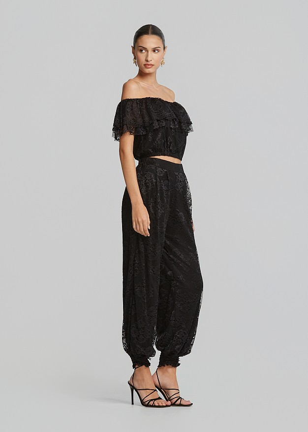 Lace harem pants