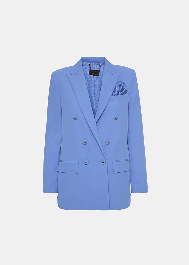 Double-breasted blazer with pocket square
