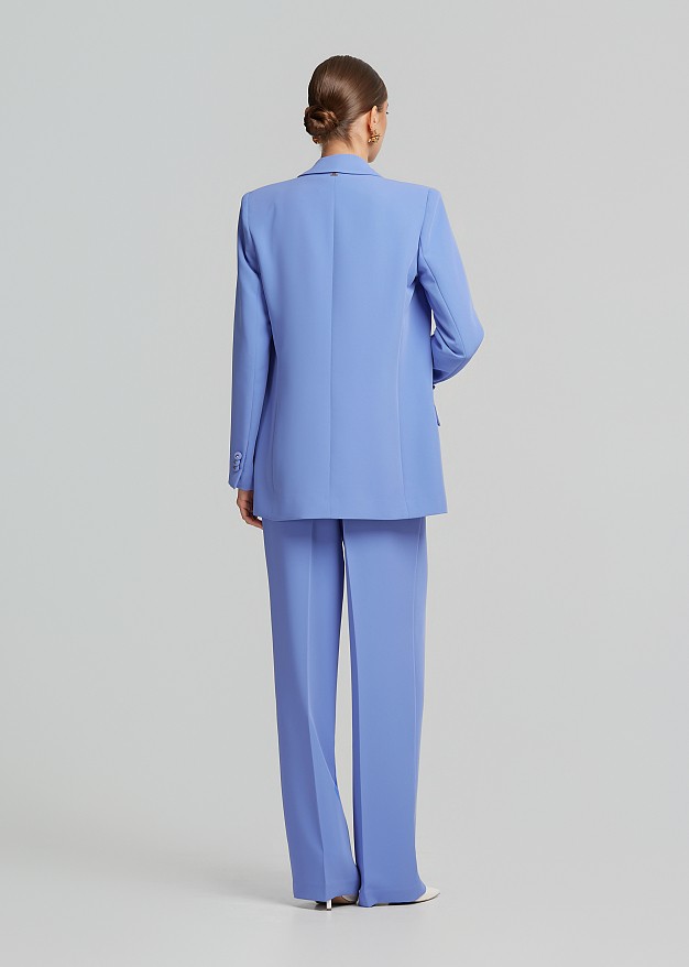 Double-breasted blazer with pocket square