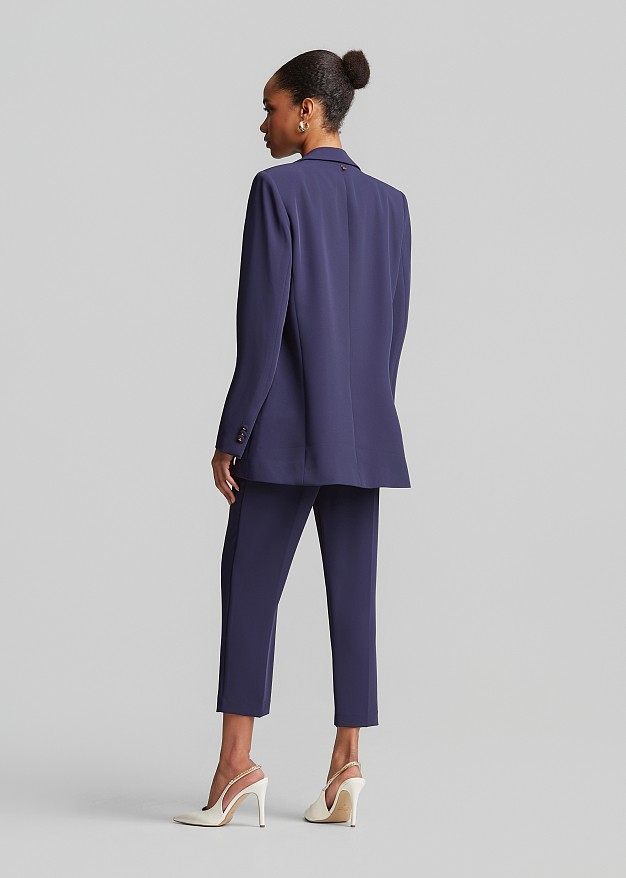 Double-breasted blazer with pocket square