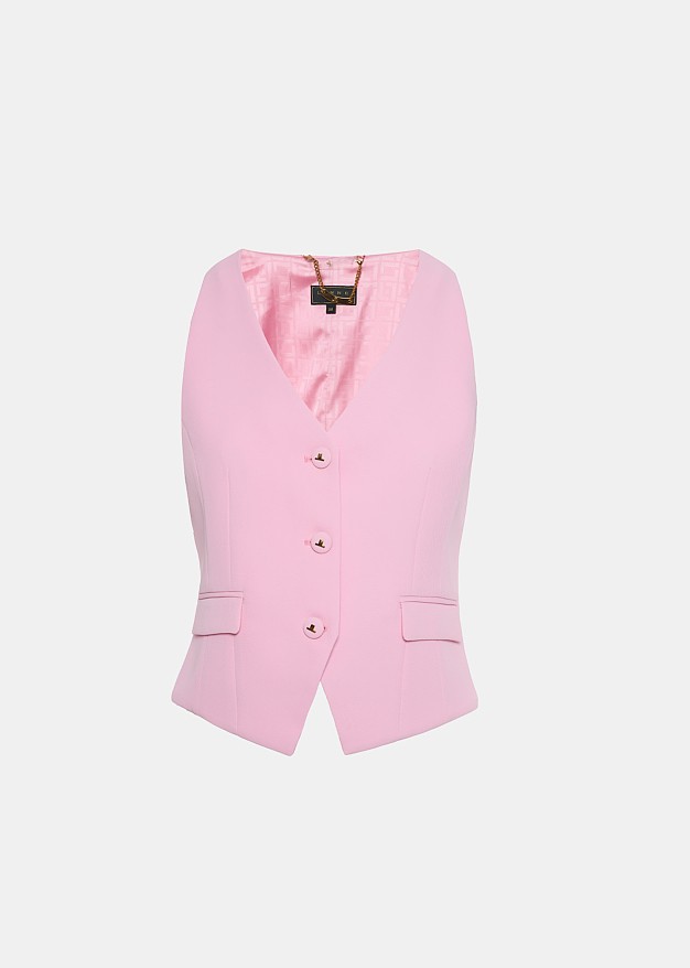 Tailored crepe vest