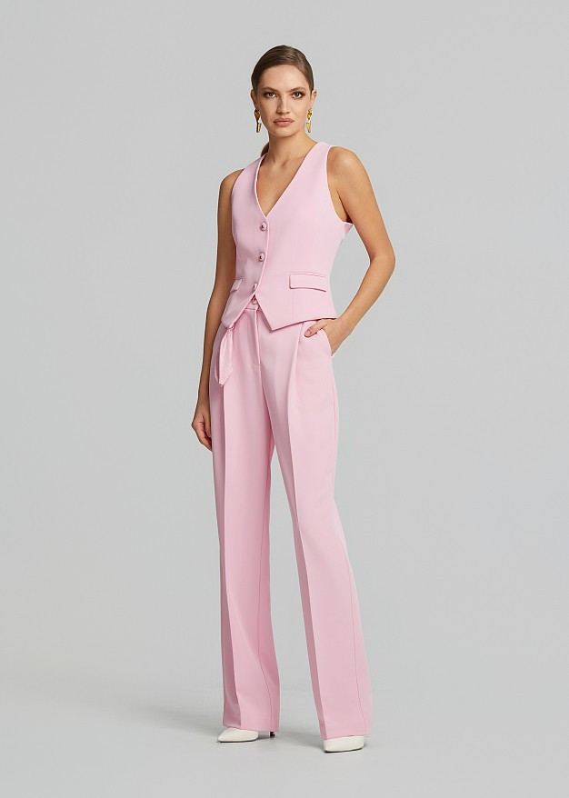 Tailored crepe vest