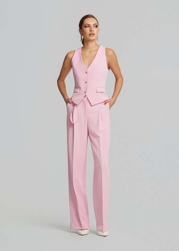 Tailored crepe vest
