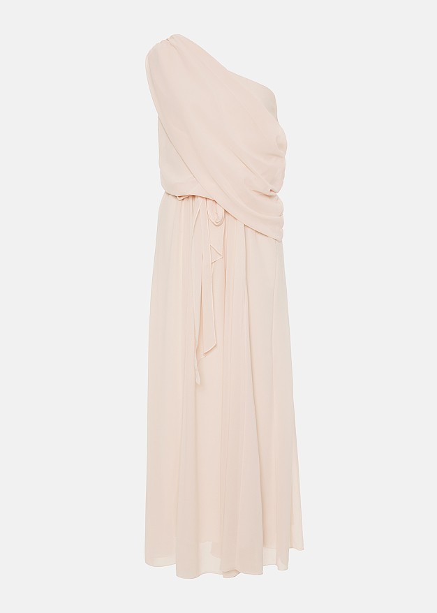 Tulle jumpsuit with one shoulder