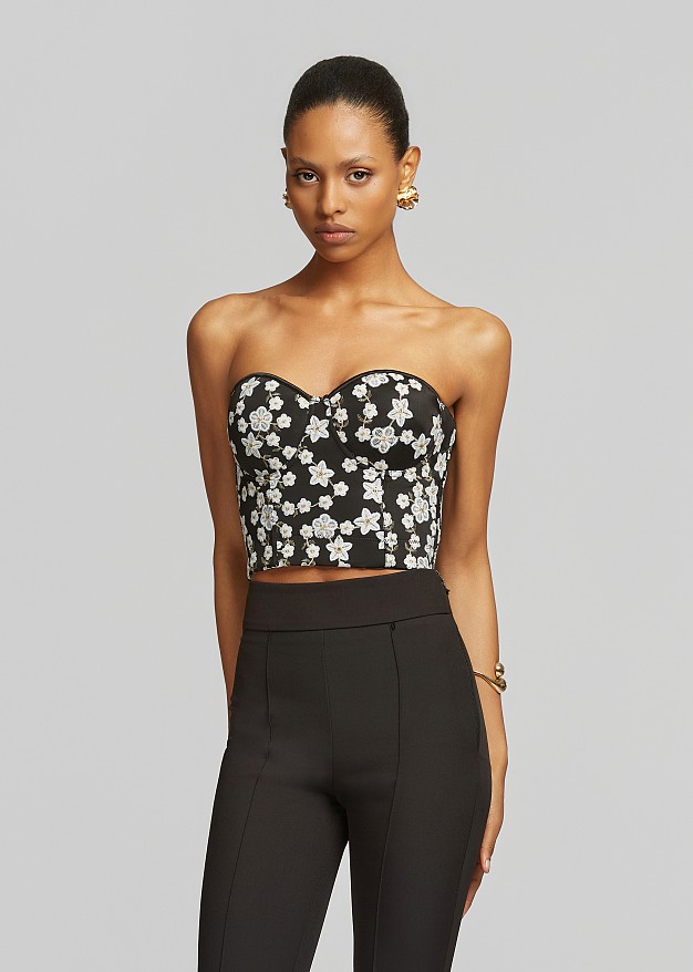 Printed bustier top | LYNNE