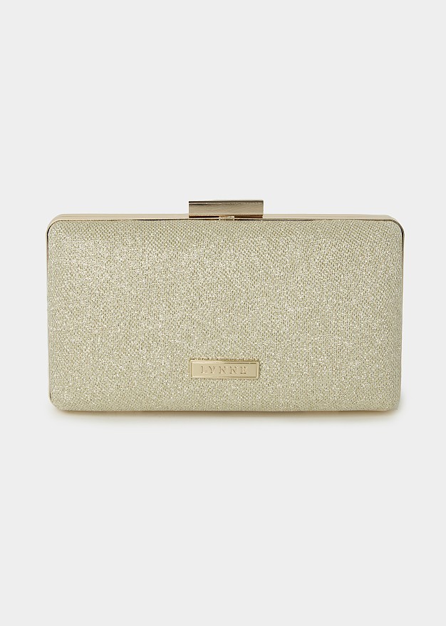 Metallic clutch bag