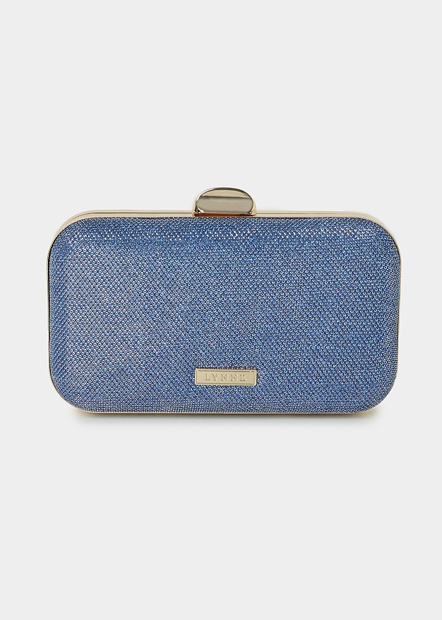 Glitter-effect clutch bag