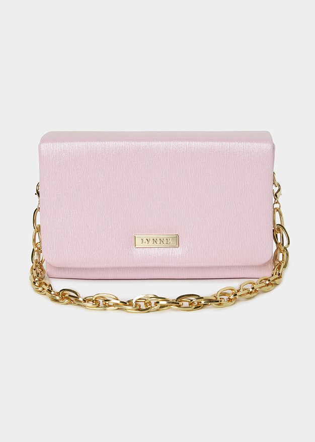 Metallic clutch box bag