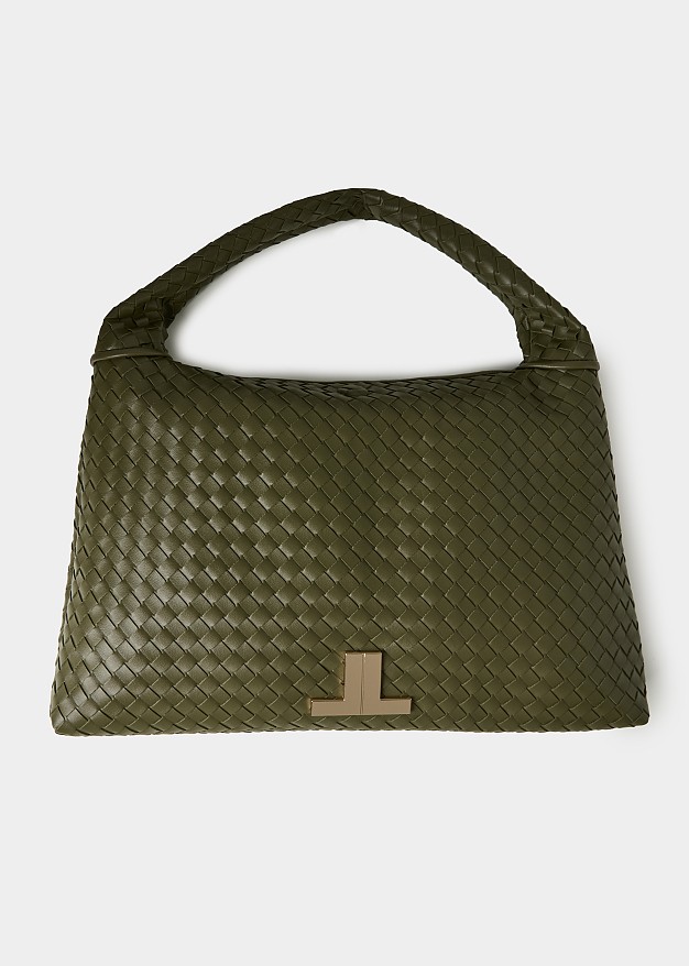 Large woven shoulder bag