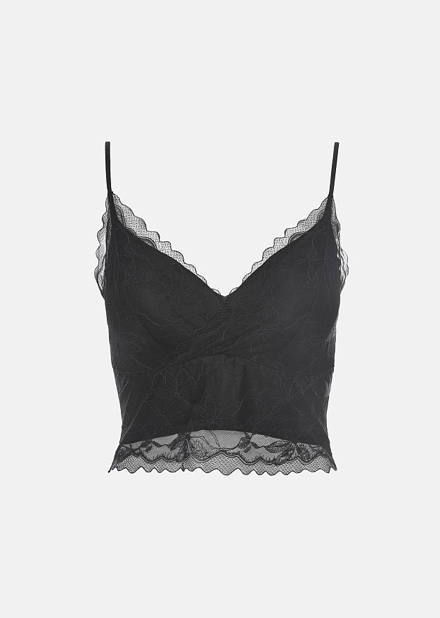 Lace bralette in V neckline