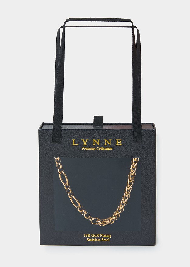 Stainless steel chain with a mixed-link design
