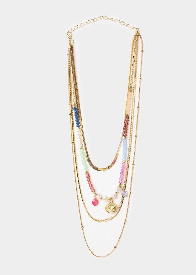 Mixed tone necklace in gold look