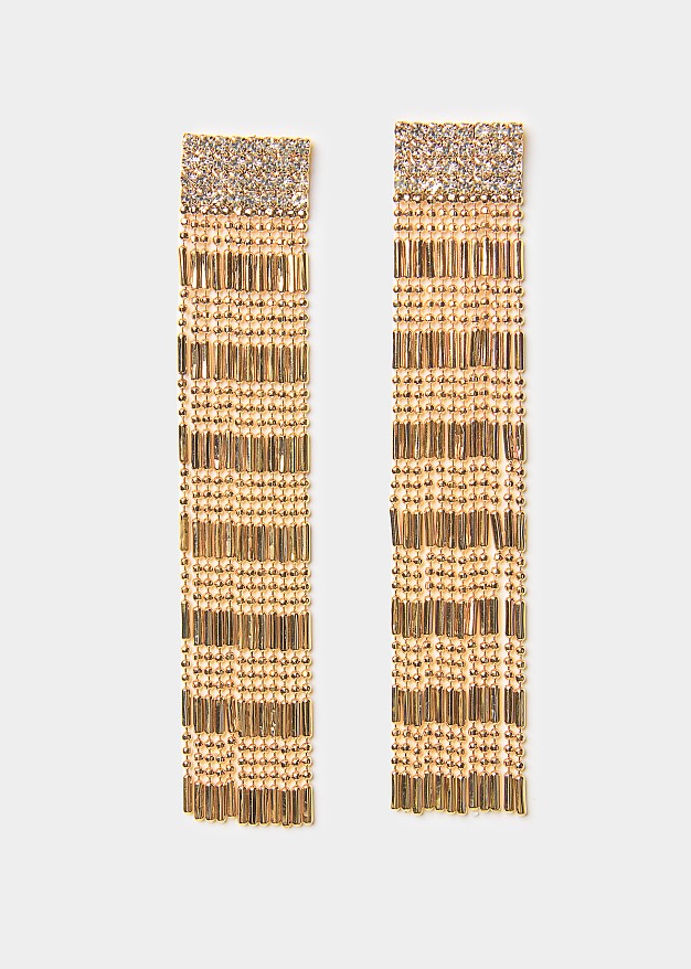 Gold-tone rain drop earrings