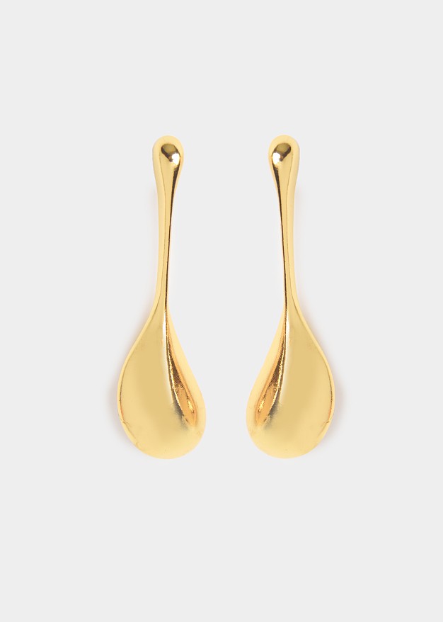 Dangling gold-look earrings