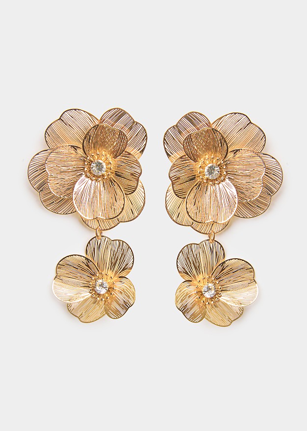 Dangling flowers earrings