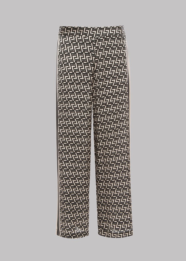 Printed trousers with geometric print