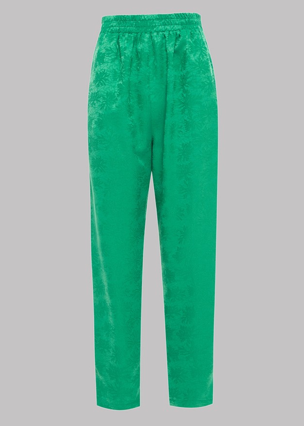 Jacquard fabric trousers