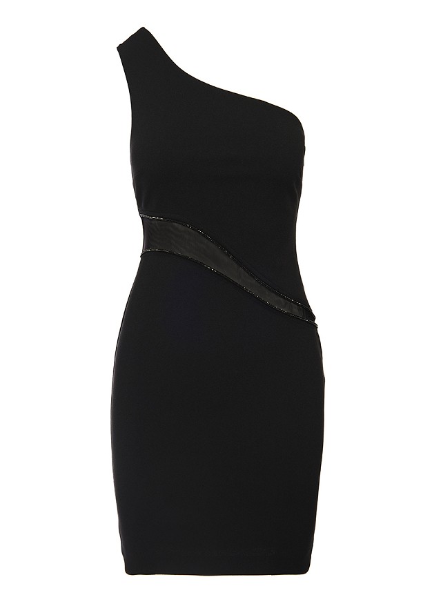 Mini bodycon dress with mesh details