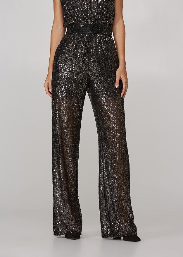 Highrise sequined trousers