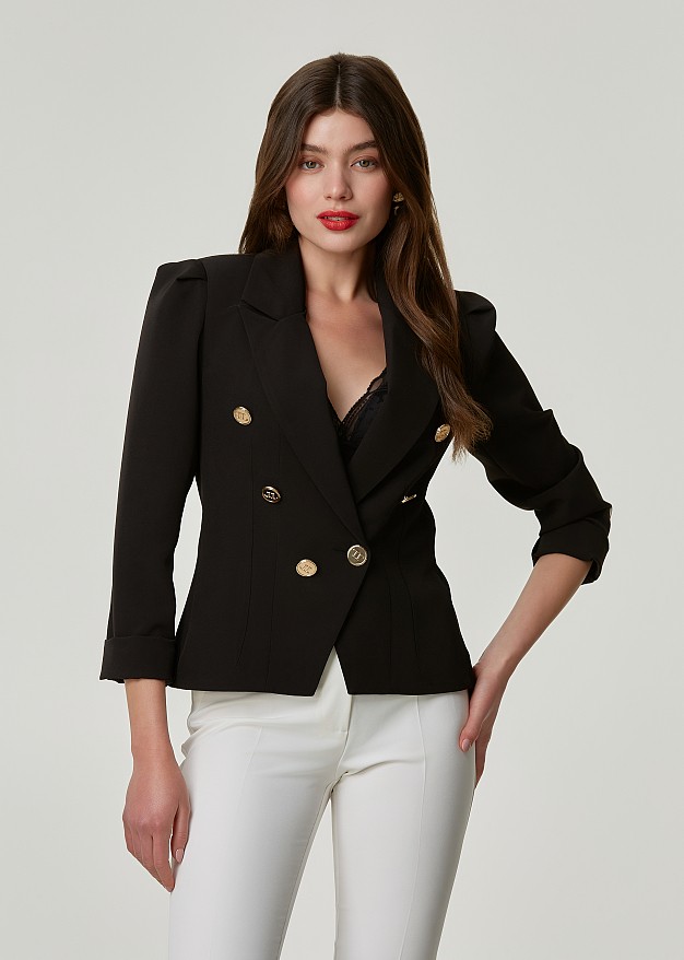 Slim fit double breasted jacket