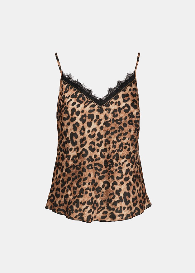 Top cu animal print